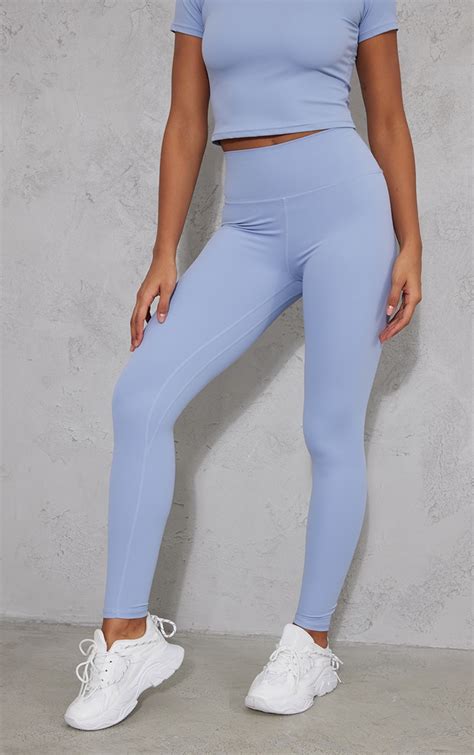 Light Blue Sculpt Luxe High Waist Gym Leggings Prettylittlething Usa