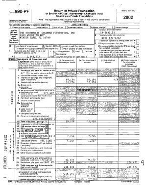 Fillable Online Pf Form Return Of Private Foundation For Calendar