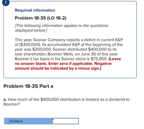 Solved Required Information Problem 18 35 LO 18 2 The Chegg