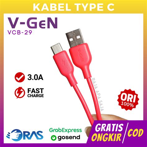 Jual Kabel Data Charger Type C A Casan Fast Charging Hp Android Vgen