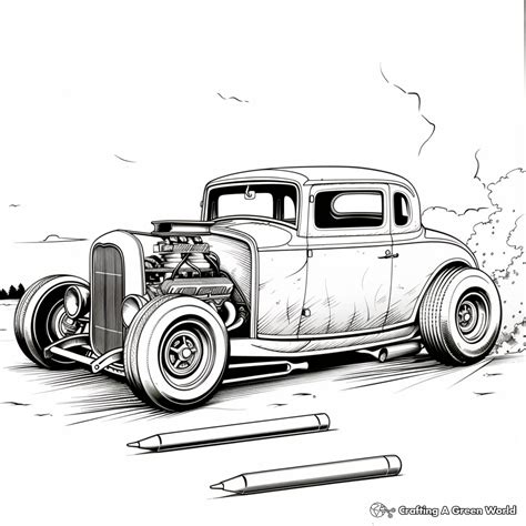 Hot Rod Coloring Pages Free Printable