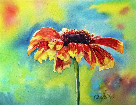 Indian Blanket Flower Painting by Cheryl Prather | Fine Art America