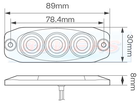 Led Autolamps Rm V V Compact Low Profile Led Rear Stop Tail Light