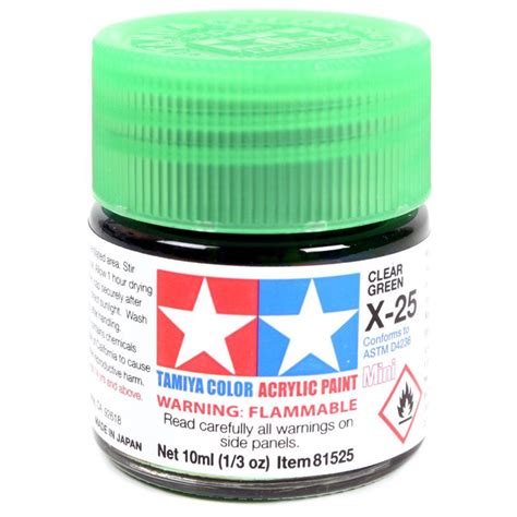 Tamiya Color X Acrylic Paint Ml X Clear Green