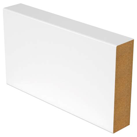 18mm X 94mm MDF White Primed Square Edge Skirting Board