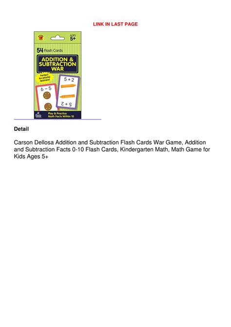 PPT Read Ebook PDF Carson Dellosa Addition And Subtraction Flash