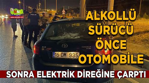 Alkollü sürücü hem otomobile hem de direğe çarptı Bölgesel