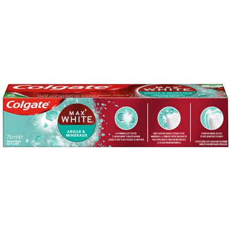 Pack De Colgate Dentifrice Blancheur Colgate Max White Argile Et