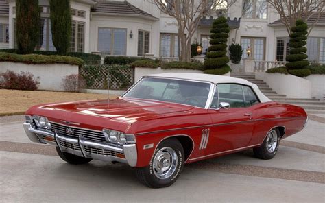 Download Red Chevrolet Impala 1967 Ss Wallpaper