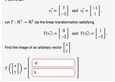 Solved And V2 V1 Let T R2 → R2 Be The Linear