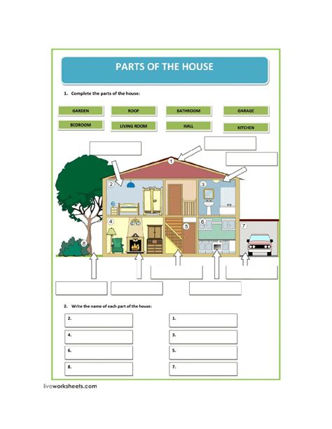 Partes De La Casa En Ingles Fichas De Vocabulario Ejercicios Casa