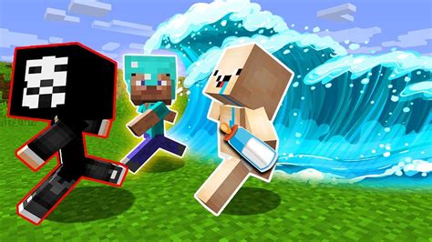 Minecraft Noob Vs Pro Vs Hacker Baby Vs Tsunami Challenge In