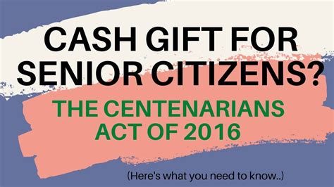 SENIOR CITIZEN 2021 CASH GIFT WORTH 100K FOR SENIOR CITIZENS