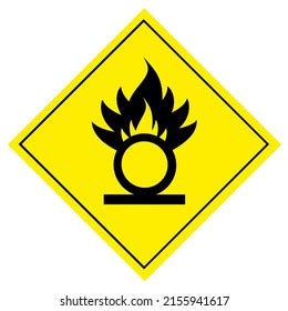 Oxidizing Agent Symbol Used Warn Hazards Stock Illustration 2156019827 ...