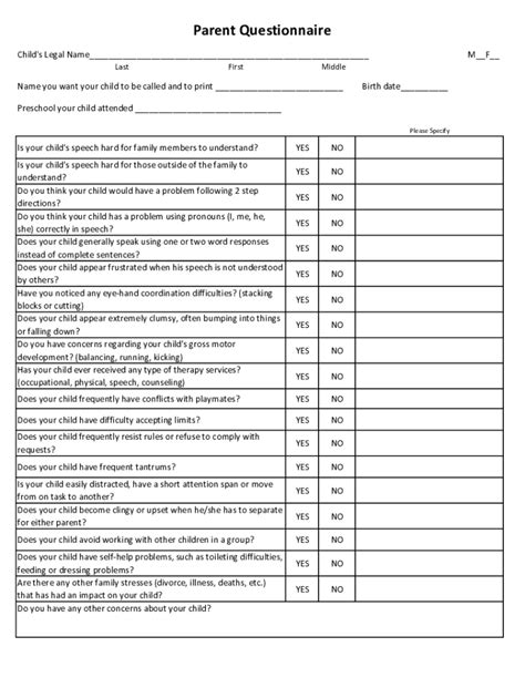 Fillable Online Speech And Language Case History Form Fax Email