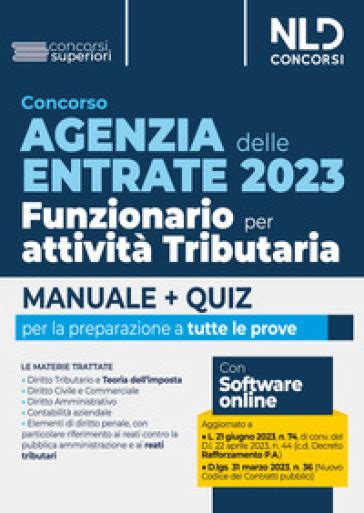 Concorso Agenzia Delle Entrate 2023 Funzionario Per Attività