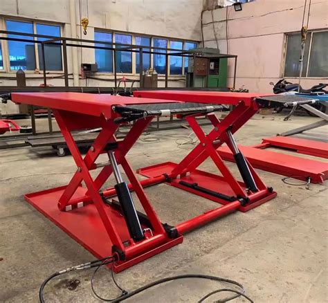 M M M Mobile Hydraulic Scissor Car Lift Mid Rise Double