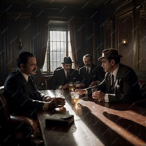 Mafia Bosses Secret Team Meeting in a secret place Mafia Team Meeting