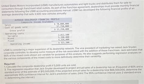 Solved Mixed United States Motors Incorporated USMI Chegg