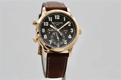 Patek Philippe Calatrava Pilot Travel Time Rose Gold Brown Dial