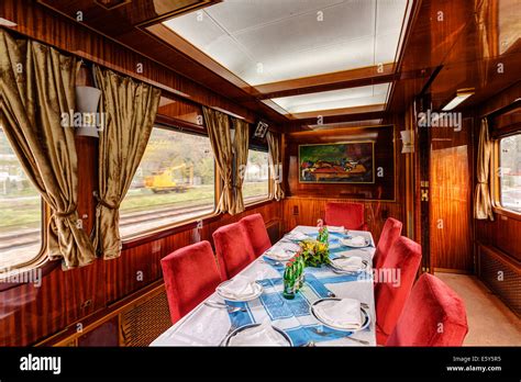 interior of luxury old train carriage Stock Photo - Alamy