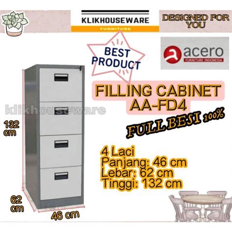 Jual Acero Aa Fd4 Filling Cabinet Besi 4 Laci 4 Susun Shopee