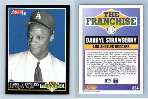 Darryl Strawberry Dodgers 864 Score 1991 Baseball The Franchise