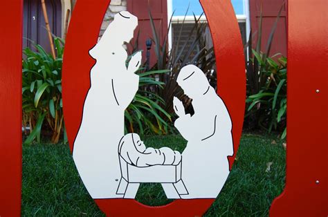 Peace Christmas Sign With Engraved Nativity Yard Art Sign Large - Etsy