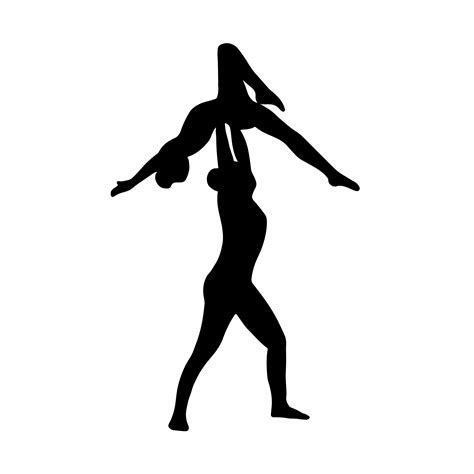 Gymnastics Acrobat Silhouette Etsy