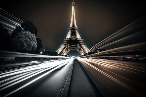 Premium Photo Illustration The Eiffel Tower In Paris Generative Ai