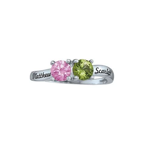 Personalized Simulated Birthstones Couples Ring Jcpenney