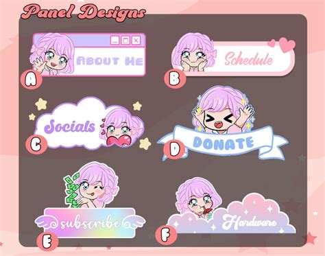 Custom Chibi Panels Twitch Etsy