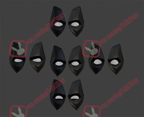 Masque de cosplay modulaire Deadpool avec 5 yeux Facile à imprimer