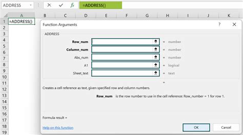 ADDRESS Function In Excel Formula Examples How To Use