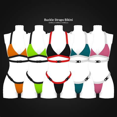 Купальник Buckle Straps Bikini скачать для Симс