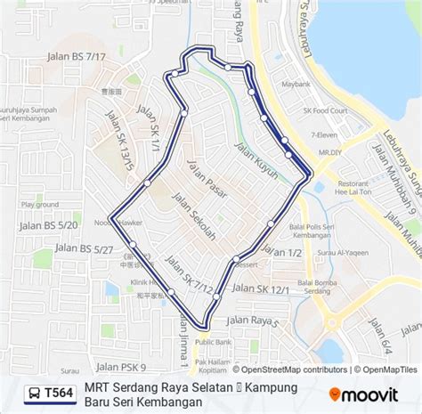 T564 Route Schedules Stops Maps MRT Serdang Raya Selatan