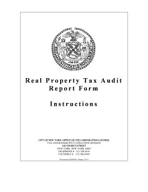 Fillable Online Real Property Tax Audit Fax Email Print Pdffiller