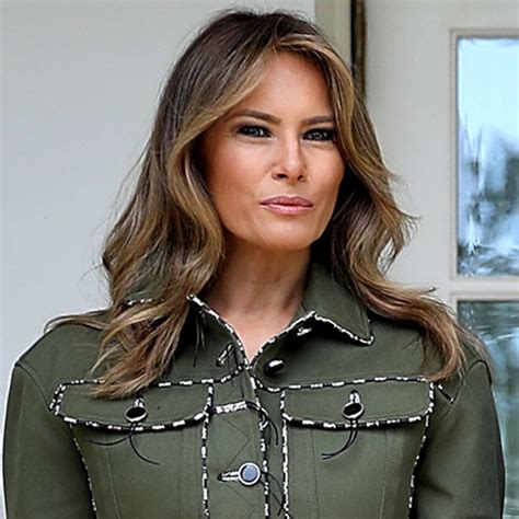 Melania Trump Switches Up Her Style In A Military Inspired Ensemble E Online Uk