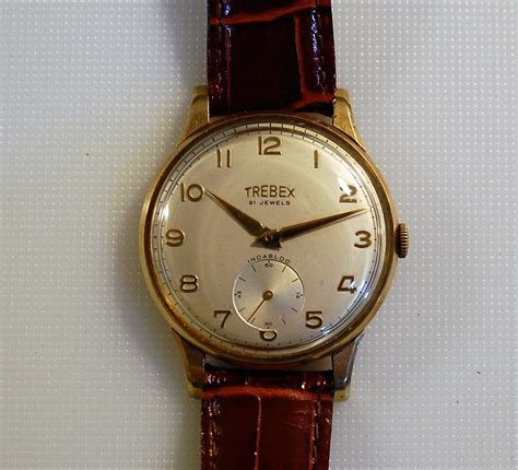 Sold 1964 Trebex Mens Gold Watch With Box And Papers Birth Year Watches