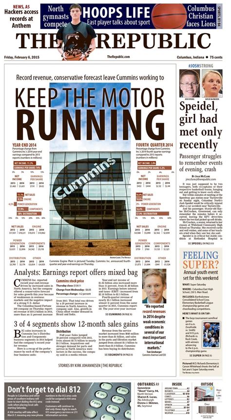 newspaper design editorial layout cummins forecast  reports