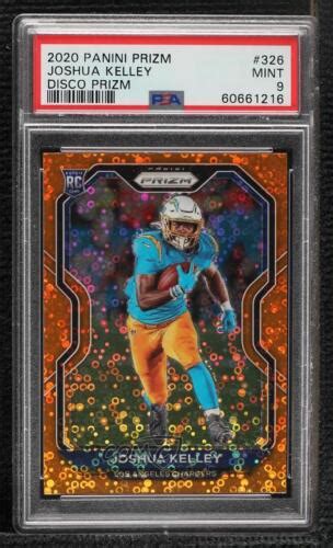 2020 Panini Prizm Orange Disco Joshua Kelley 326 PSA 9 MINT Rookie RC