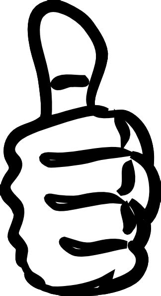 White Black Thumbs Up Clip Art At Vector Clip Art Online