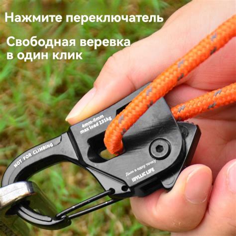 Безузловой натяжитель для веревки с карабином XL купить на OZON по ...