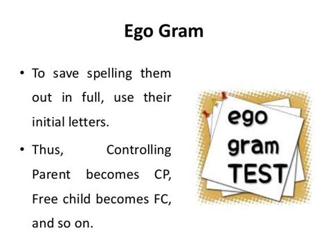 Ego Gram Transactional Analysis