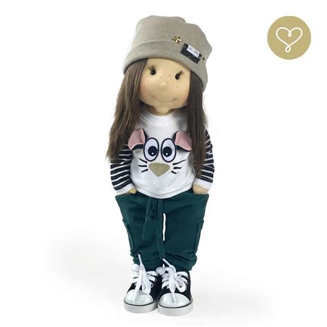 Lullu Dolls ubranka dla lalek bluza biała Myszka