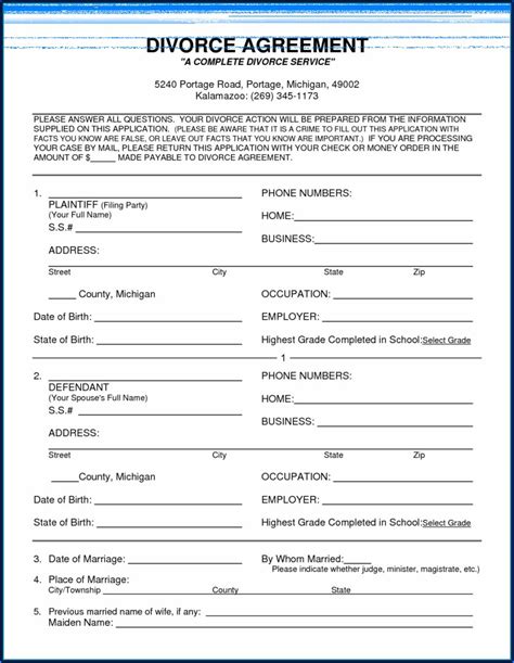 Missouri Divorce Papers Printable