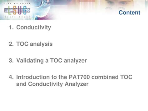 Ppt Toc And Conductivity For Usp And Ep Water Systems Powerpoint