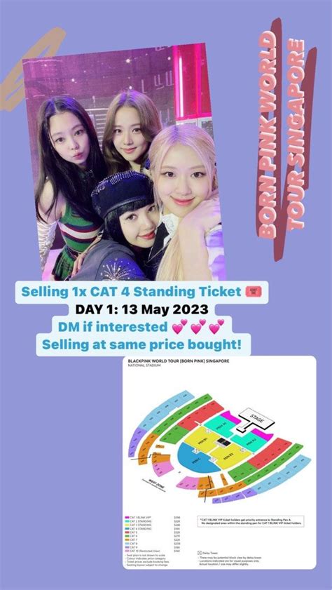 Blackpink Standing Ticket Cat 4 Tickets Vouchers Event Tickets On