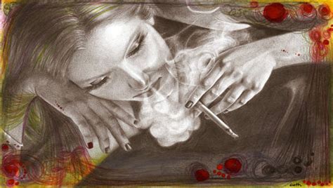 Blowing Smoke Drawing