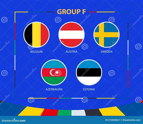 Sinalizadores Circulares Do Grupo F Participantes No Torneio Europeu